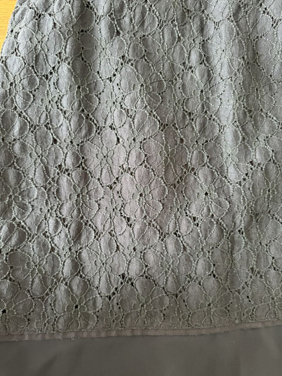 レリアン フレアスカート 花刺繍 9号 Mサイズ 紺色 ネイビー 清楚 フォーマル【送料込み・即決価格】