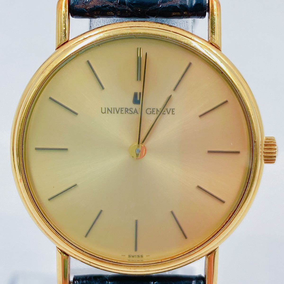4H004 UNIVERSAL GENEVE universal june-b wristwatch black Gold quartz 