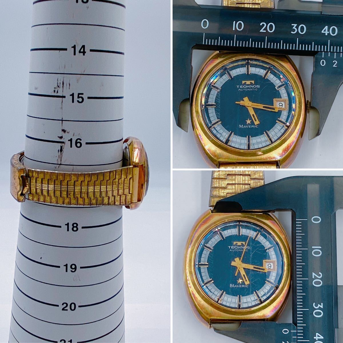 4H005 【動作品】TECHNOS テクノス 腕時計 MAVERIC automatic 自動巻の画像8