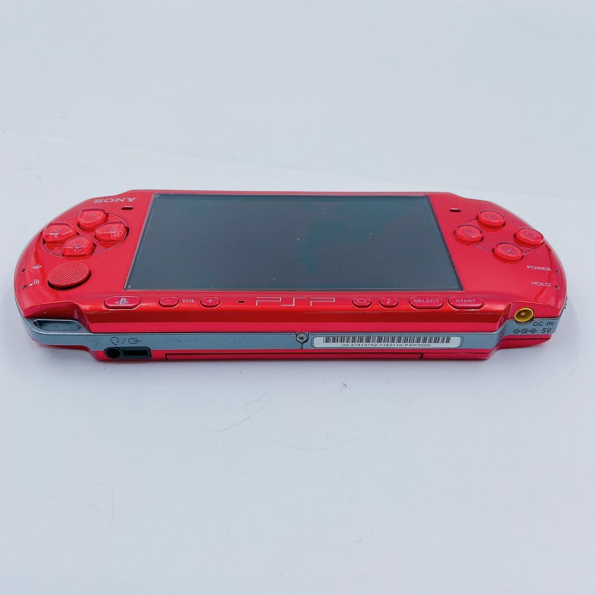 4A052 SONY ソニー PSP レッド PSP-3000 ゲーム機 充電器付 通電のみ確認済の画像5