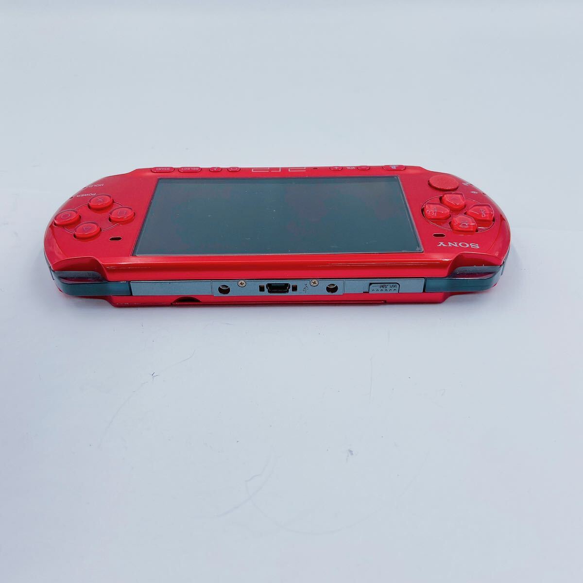 4A052 SONY ソニー PSP レッド PSP-3000 ゲーム機 充電器付 通電のみ確認済の画像7