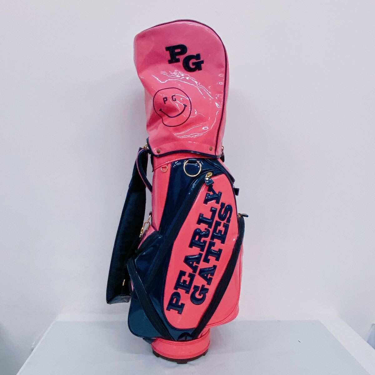 4C011 PEARLY GATES Pearly Gates Golf сумка розовый × темно-синий Golf сопутствующие товары 