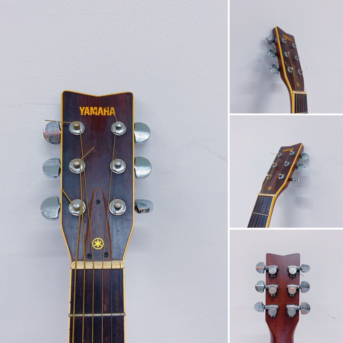 4A126 YAMAHA ヤマハ アコースティックギター FG-351 弦楽器 弦長65ナット幅4.5(全て約cm)素人採寸 ケース付の画像6
