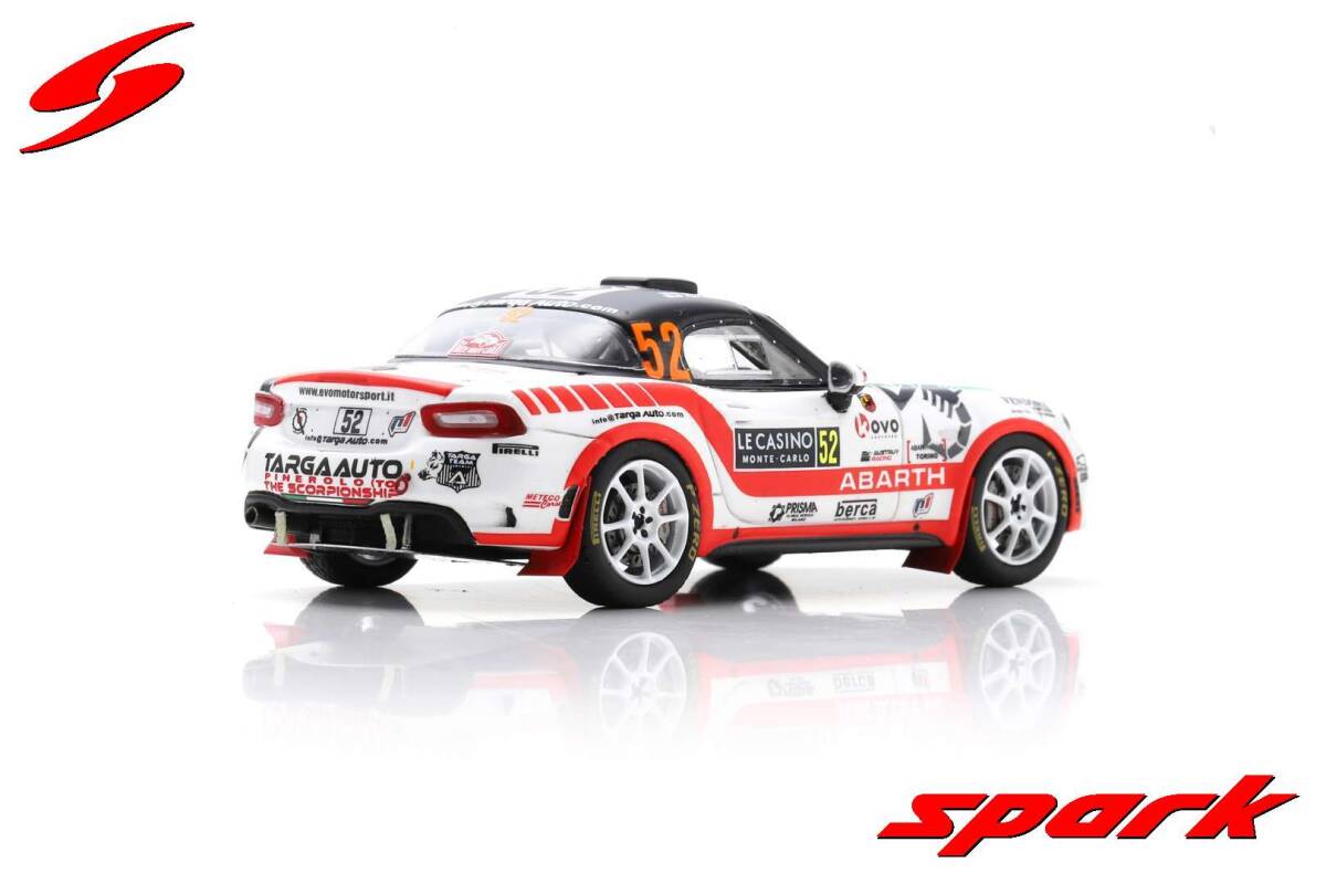 ■スパークモデル 1/43 2022 アバルト124 Rally RGT #52 R.ゴビン ラリーモンテカルロ_画像4