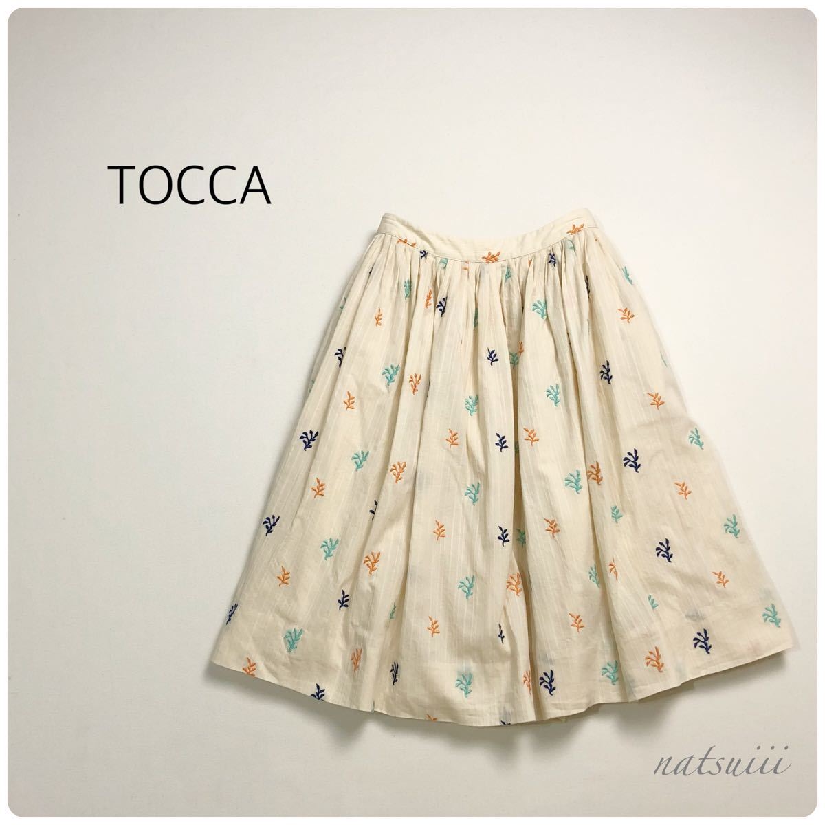 TOCCA Tocca.do Be полоса вышивка gya The - flair юбка бесплатная доставка 