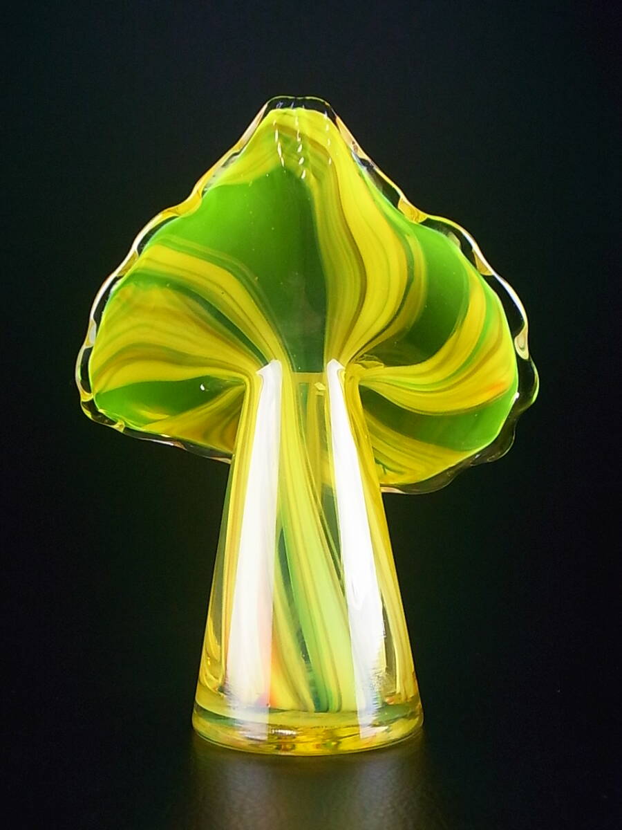 1950年代 イエロー ライムグリーン マルチカラー マーブル模様 花瓶 西洋美術 黄色 緑 レトロ ビンテージ 美品の画像4