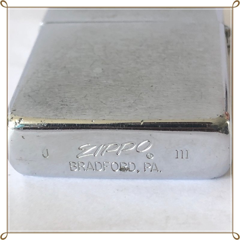 同梱不可 着火未確認 ZIPPO オイルライター ジッポ BRADFORD ライター J III 1987年の画像3