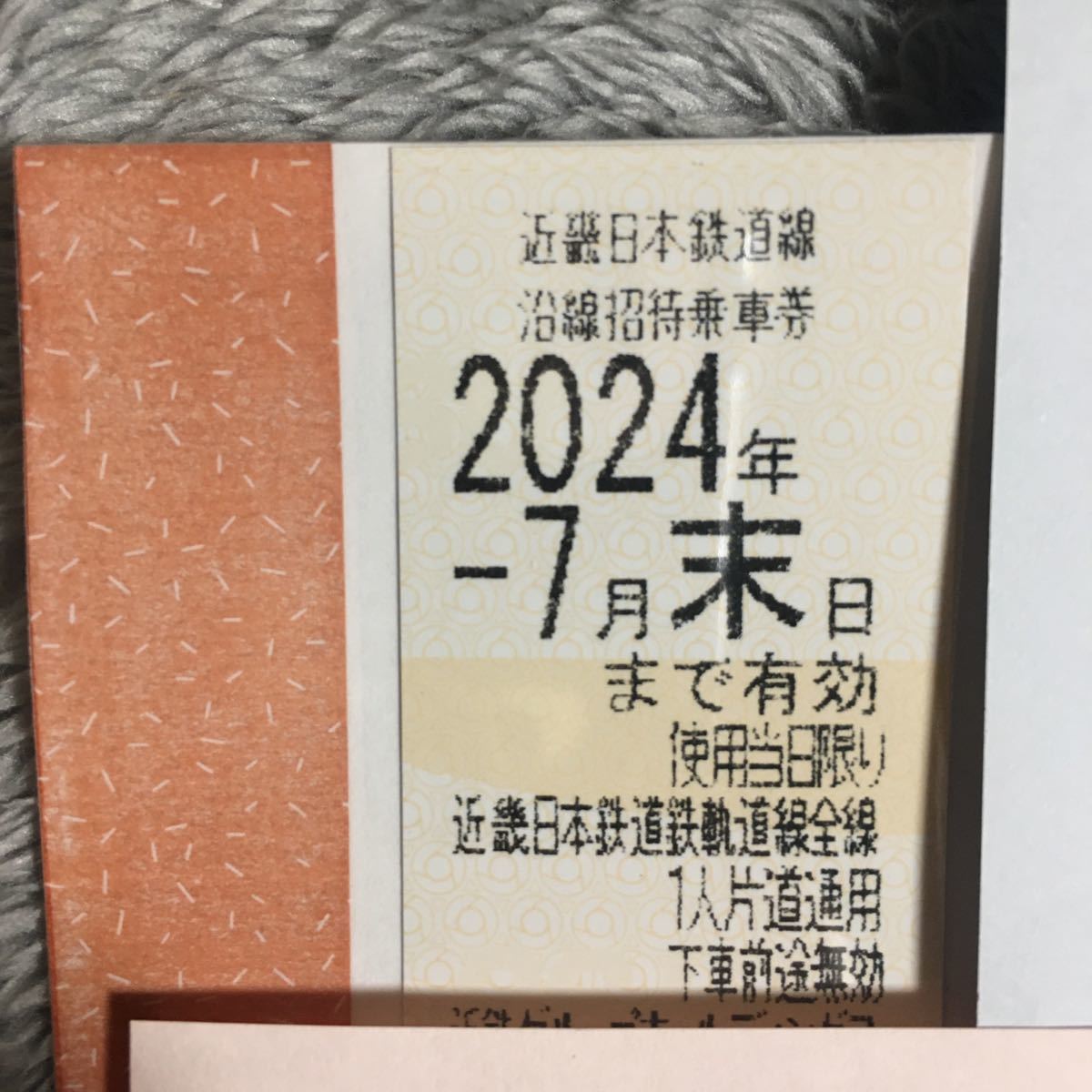 【最新】近鉄 株主優待券 乗車券1枚 ミニレター対応63円 近畿日本鉄道 有効期限2024年7月31日まで 近鉄グループの画像1