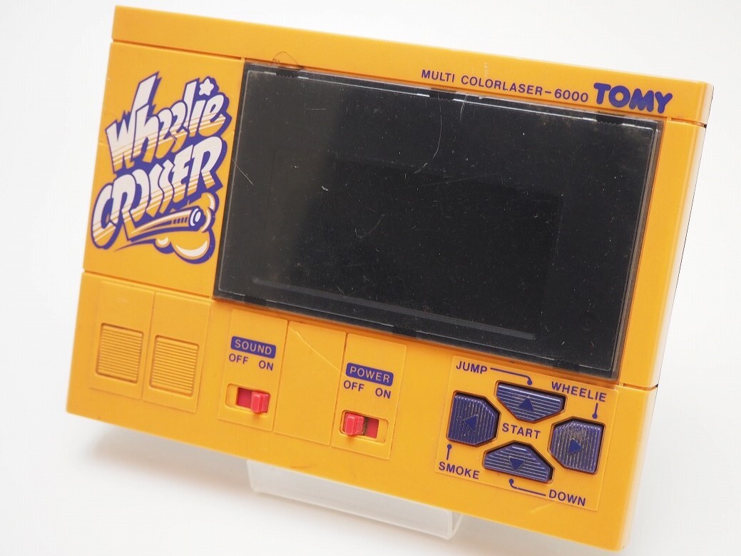 ジャンク トミー ウィリークロッサー マルチカラーレーザー6000 本体のみ TOMY Wheelie CROSSER LSIゲーム 電子 カラーLCD モトクロスの画像1