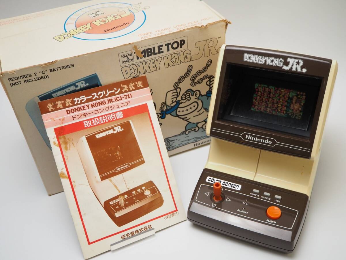 正常動作確認 任天堂 ゲームウォッチ テーブルトップ ドンキーコングJr ジュニア 箱/説明書付 Nintendo GAME&WATCH TABLETOP DonkeyKongJrの画像1