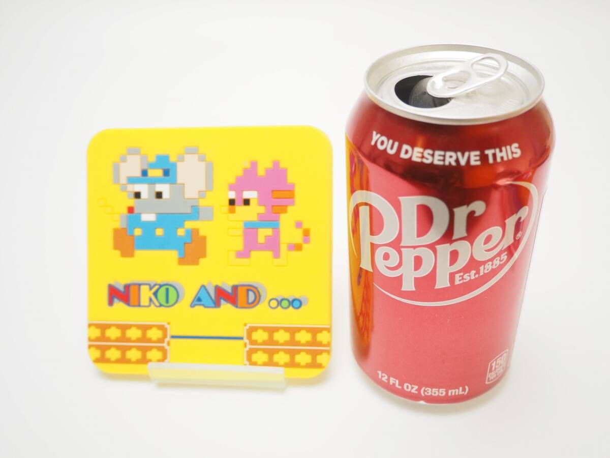 未使用品 NIKO AND ... PACMAN MAPPY ラバー コースター ゴム ニコアンド マックマン マッピー レトロゲー ナムコ レトロゲーム ドット絵の画像5