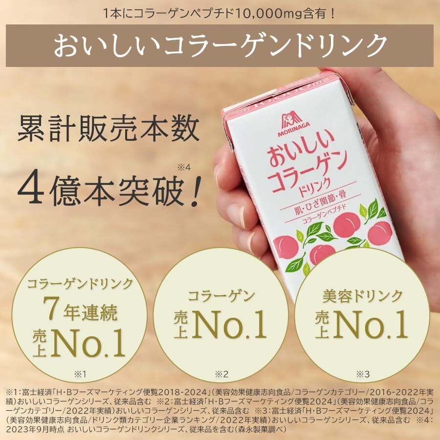 おいしいコラーゲンドリンク 125ml 12本 ピーチ味 機能性表示食品 コラーゲンペプチド コラーゲン ドリンク 飲料 （ピーチ, 12）_画像4