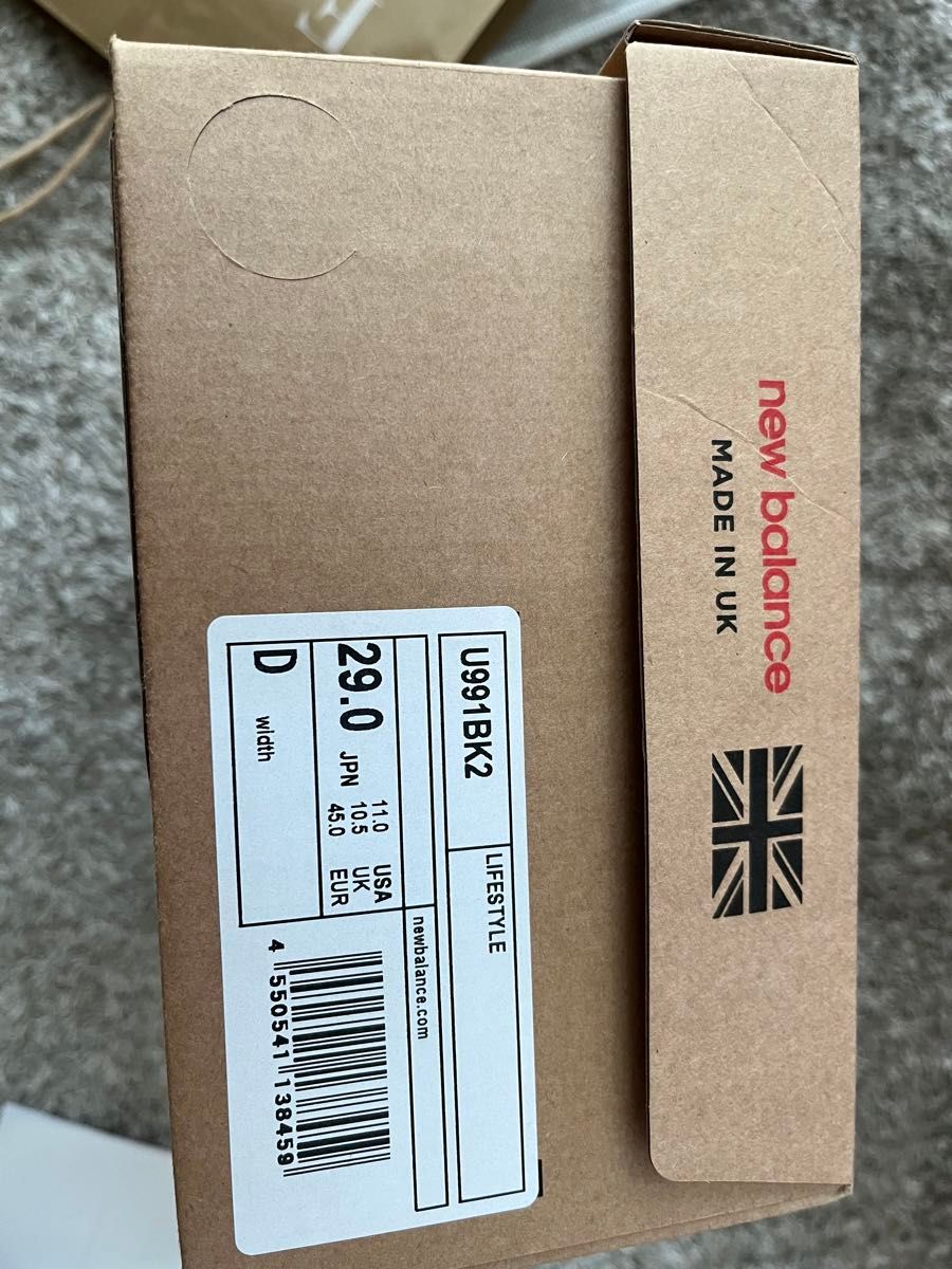 新品　ニューバランス　Made in UK 991 v2 BK2  29cm