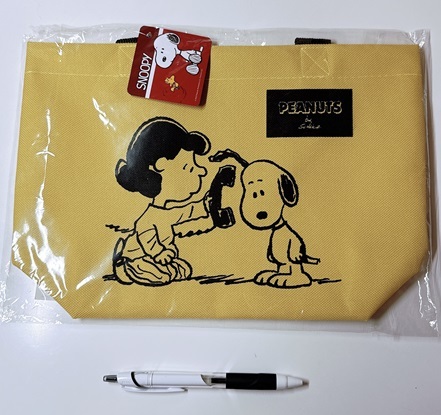 * Snoopy / ланч большая сумка / желтый / не использовался прекрасный товар 