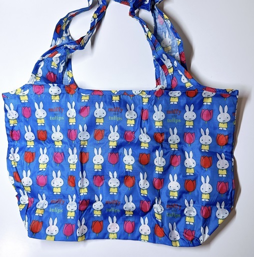 * Miffy Chan / складной эко-сумка (M)/ тюльпан голубой / не использовался прекрасный товар 