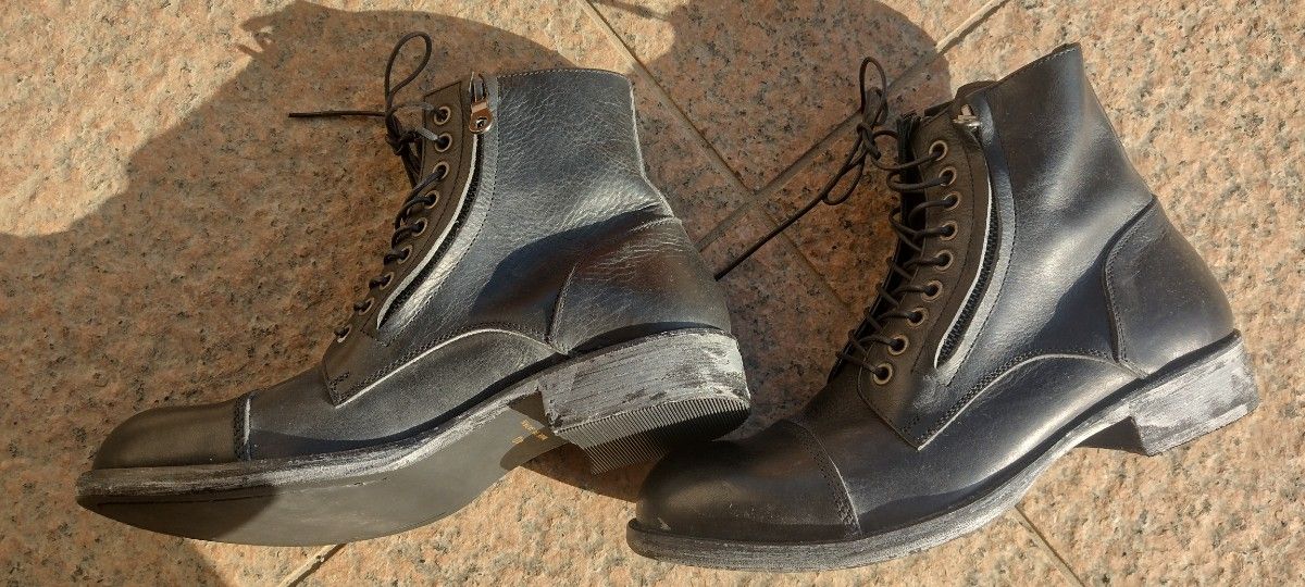 革靴　ブーツ　ブラック　ARGIS　日本製