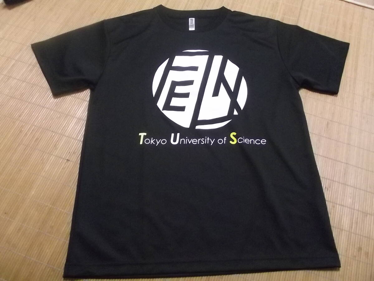 まとめて即決！新品 Tokyo University of Science｜東京理科大学 黒 スポーツ向け 速乾 半袖Tシャツの画像1