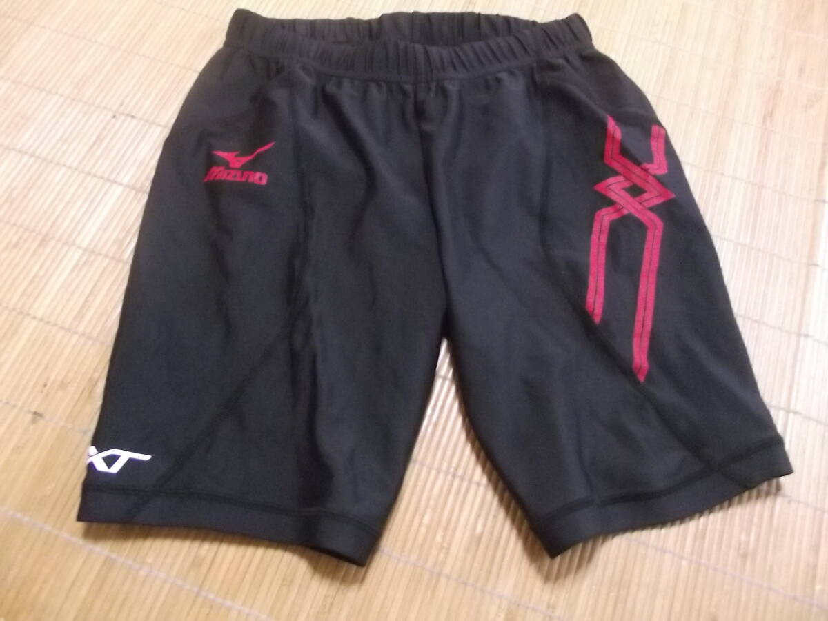 まとめて即決！美品　ミズノ　MIZUNO製　黒　スポーツ　速乾　タイツ　スパッツ_画像1