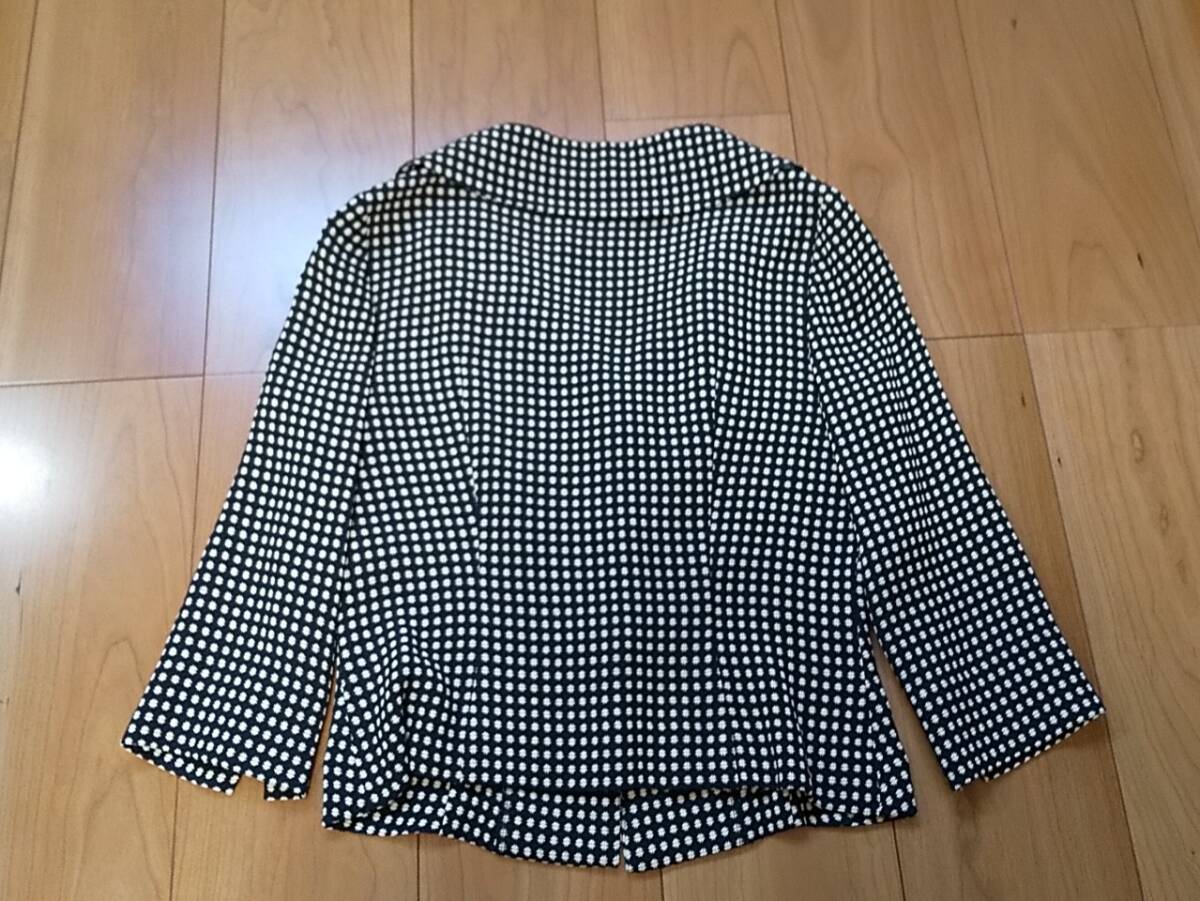 シビラ　Sybilla　セットアップ　ジャケット×ロングスカート　黒×白　ドット柄　Mサイズ　日本製_画像3