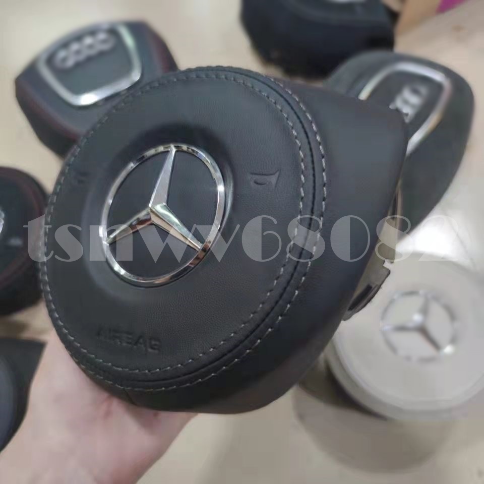 * free shipping * Benz AMG airbag W246 W117 W166 W222 W205 W218 W213 W176 stitch entering leather driver`s seat steering gear air bag cover 