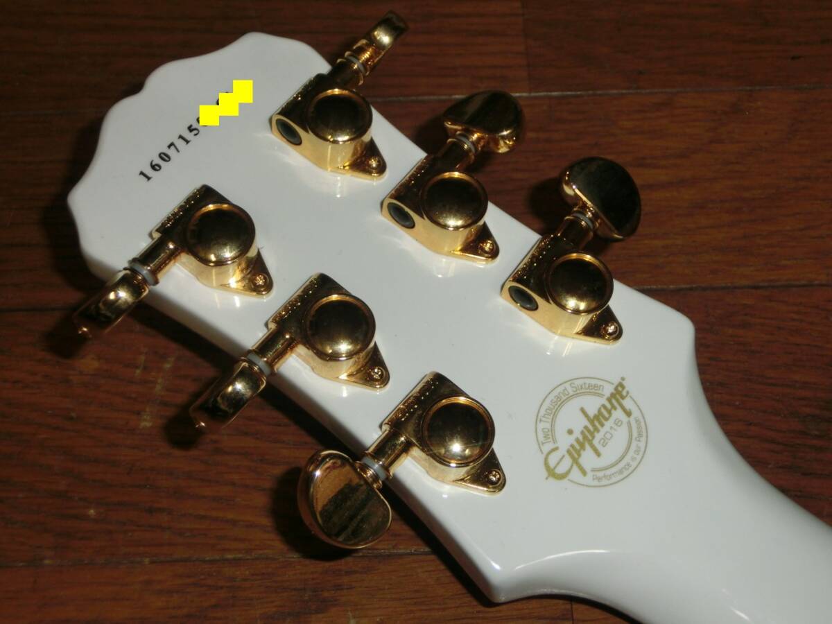 Epiphone Les Paul CUSTOM Pro★ホワイトカスタム★デッドストック並み！奇跡の美品！！の画像8