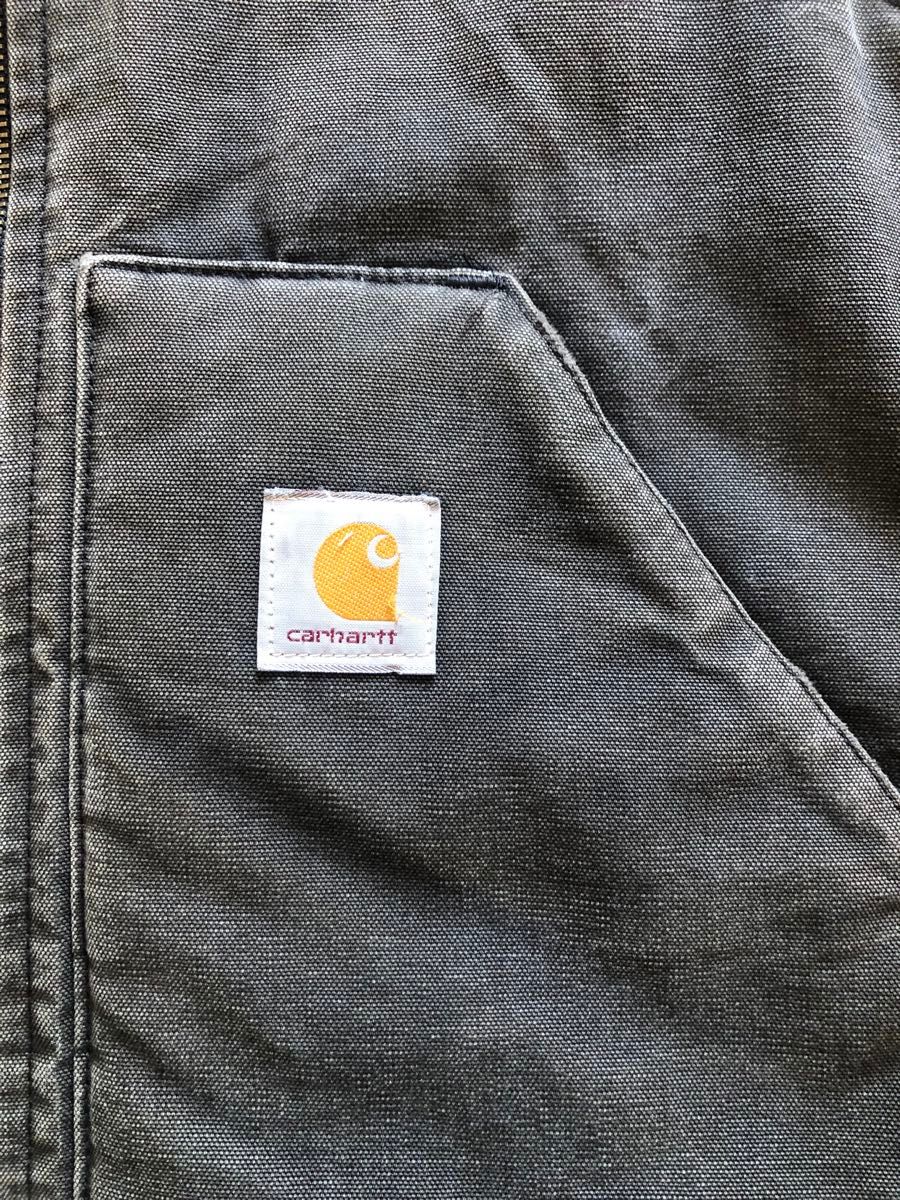 USA製　M ブラック 黒 ダックベスト ベスト Carhartt ダック 古着 ワーク カーハート　アメカジ　ストリート