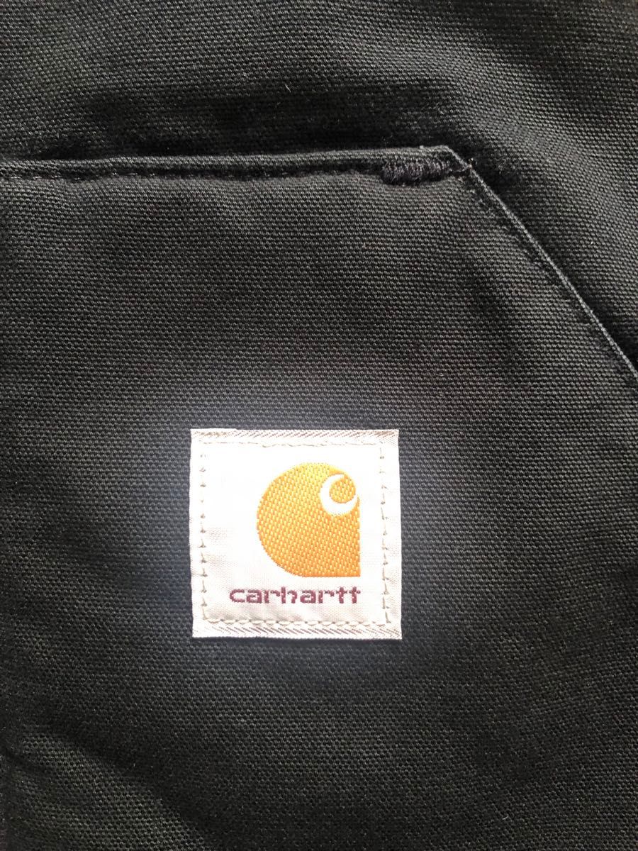 USA製 Ｌ◆カーハート ダック 黒 中綿 carhartt ダックベスト ブラック ベスト Carhartt