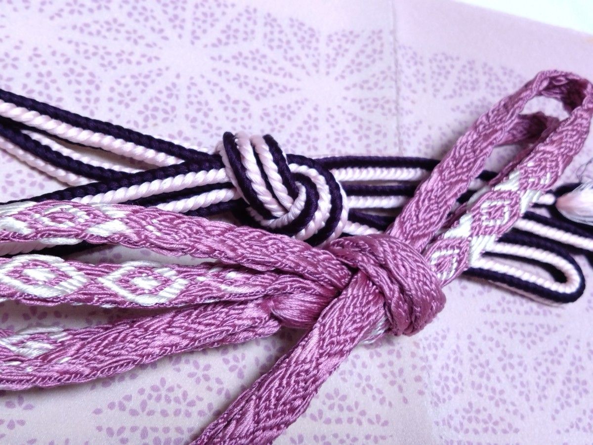 帯締め 帯揚げ　和装小物　セット　2本　ピンク　紫　
