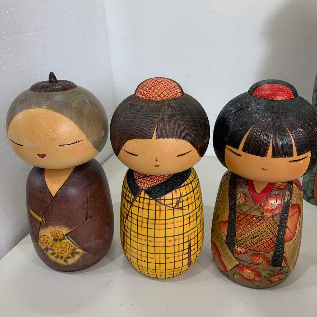 QW3758 こけし まとめて 16本 伝統 日本 郷土玩具 民芸 置物 和風 女の子 0426 の画像4