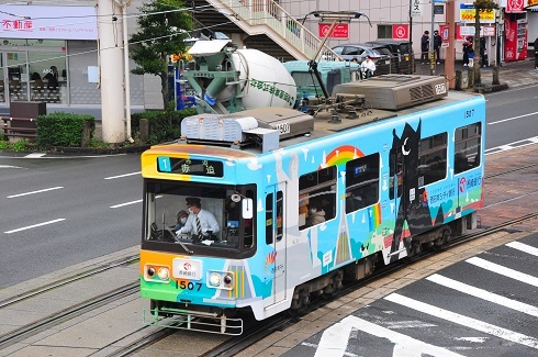 デジ画像２コマ 九州の路面電車 長崎電気軌道 １５００形の画像2