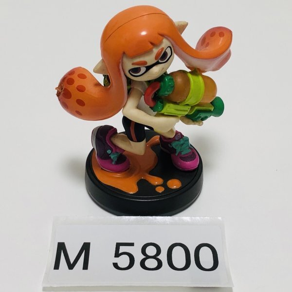 M5800 ●中古 ※状態かなり悪い！ 即決●amiibo ガール (アミーボ スプラトゥーン オレンジ イカガール) ●Splatoon / Inkling Girl_画像1