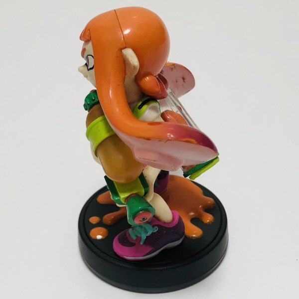 M5800 ●中古 ※状態かなり悪い！ 即決●amiibo ガール (アミーボ スプラトゥーン オレンジ イカガール) ●Splatoon / Inkling Girl_画像6