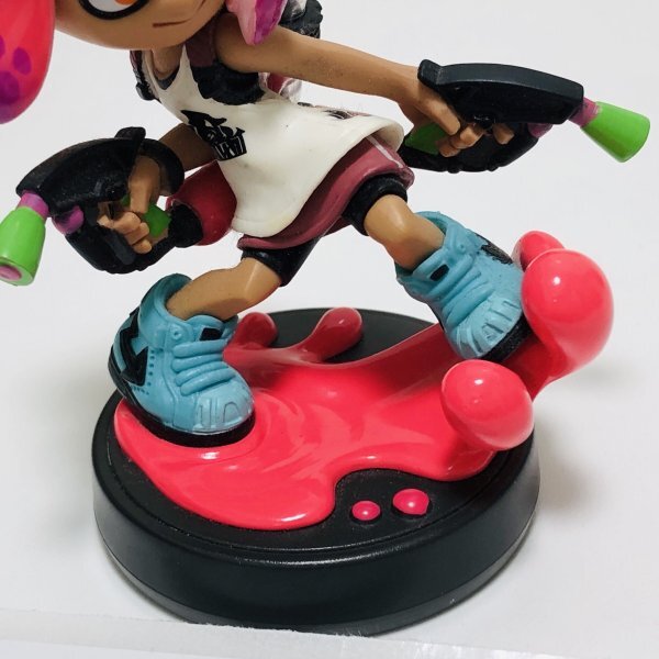 M5845 ●中古 美品 即決●amiibo ガール ネオンピンク (スプラトゥーン アミーボ イカガール) ●Splatoon / Inkling Girl - Neon Pink_画像3