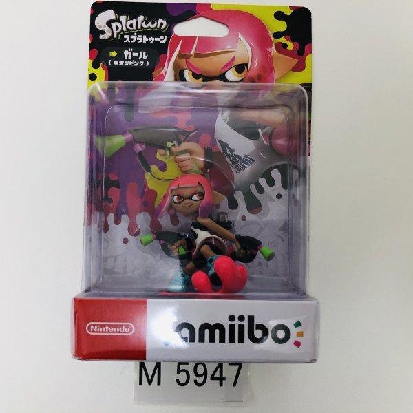 M5947 ●新品 未開封 即決●amiibo ガール ネオンピンク (スプラトゥーン アミーボ イカガール) ●Splatoon / Inkling Girl - Neon Pinkの画像1