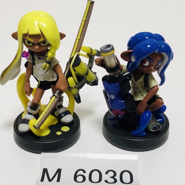 M6030 * used beautiful goods prompt decision *amiibo ink ring yellow + Okt ring blue 2 kind set * Amiibo s pra toe n3