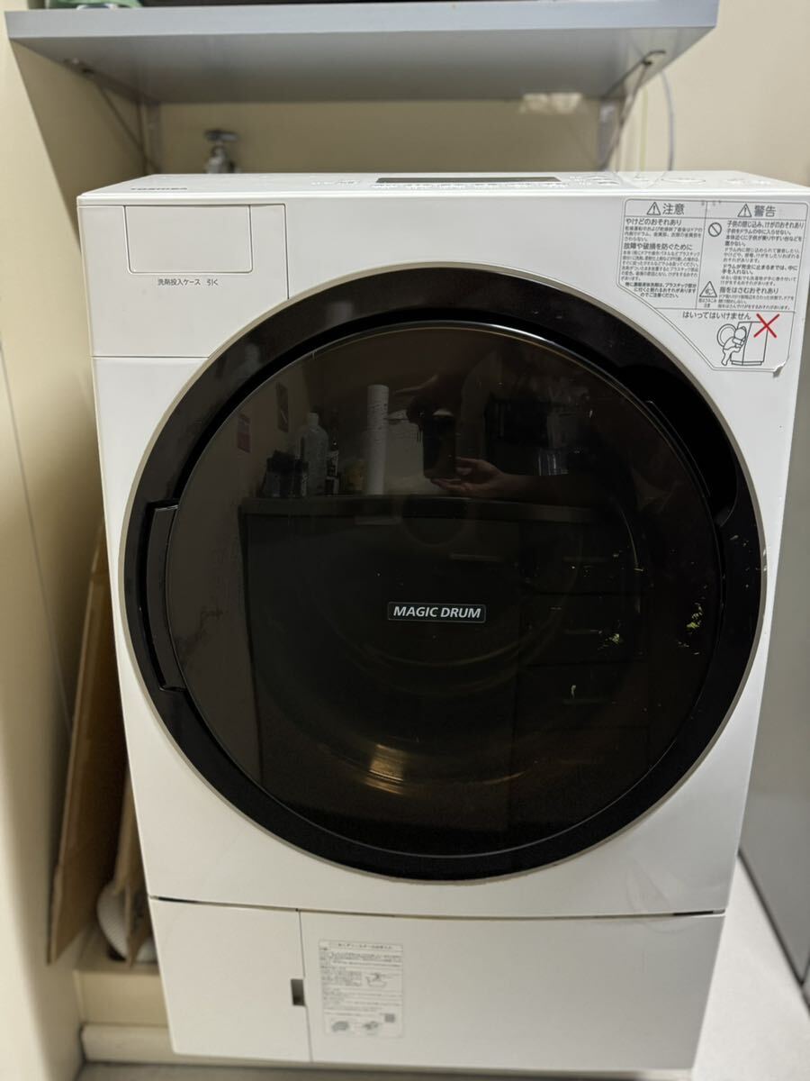 TOSHIBA ドラム式洗濯乾燥機 TW-117V3L 2016年製左開き 楽 家電 中古品_画像2