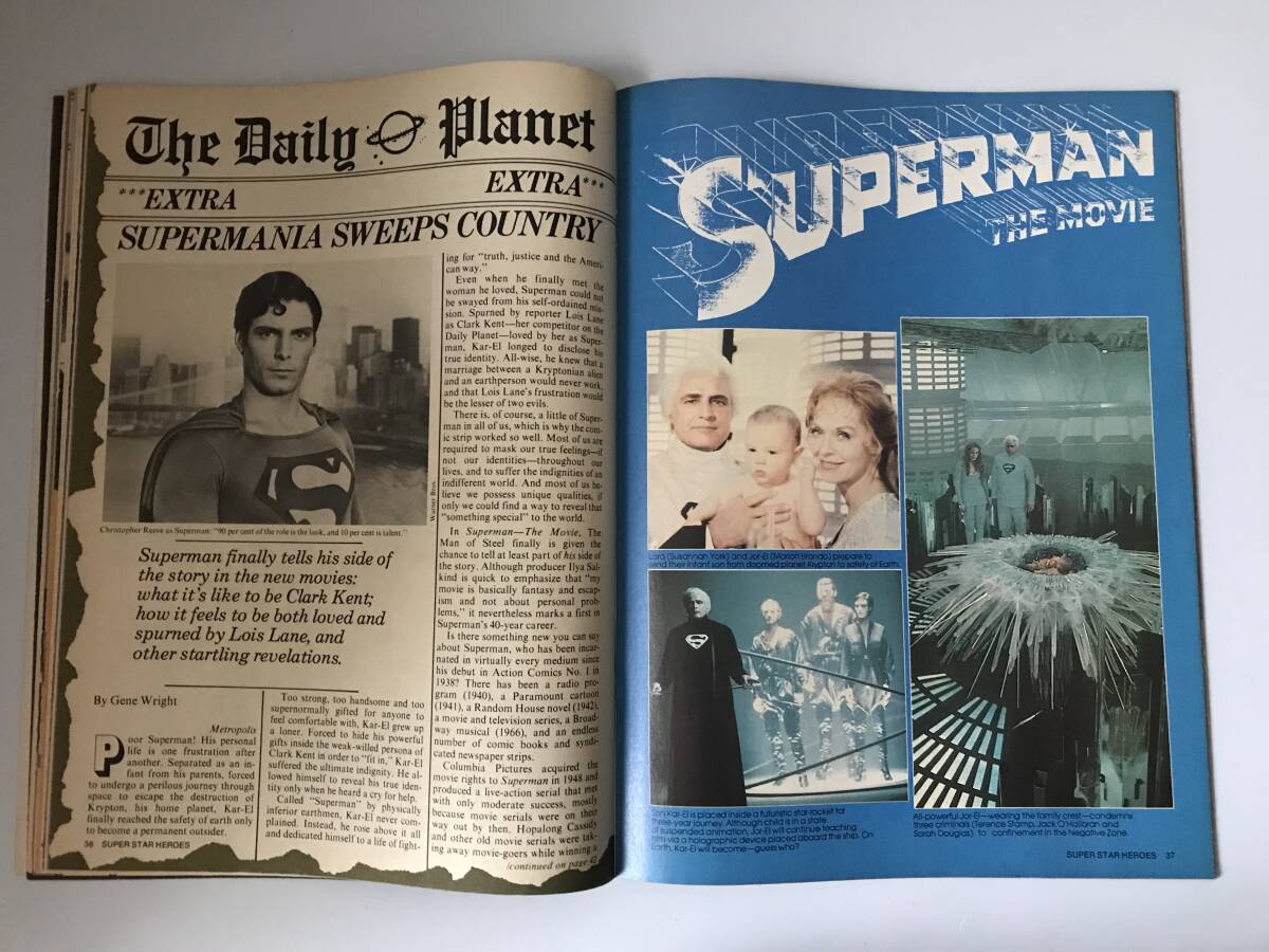【 スーパースターヒーロー 】SUPER STAR HEROES 雑誌 本 / DECEMBER 1978 / スパイダーマン / スーパーマン/マーベルの画像3