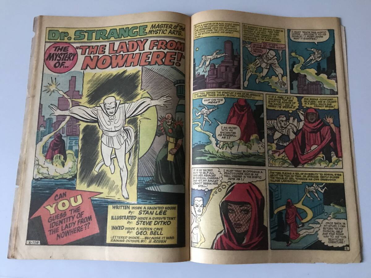 STRANGE TALES Human Torch & Thing/Dr. Strangedokta-* -тактный плита (ma- bell ) Marvel Comics 1964 год английская версия #124