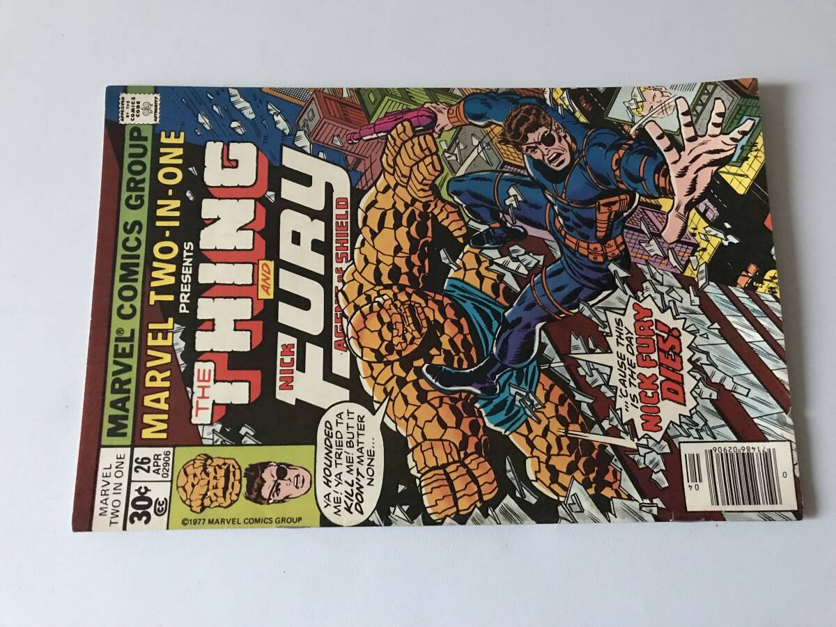 THE THING and NICK FURY MARVEL TWO-IN-ONEma- bell комиксы 1977 год английская версия #26