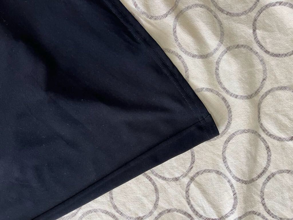 シンプルデザインの七分袖マタニティワンピースM ブラック 授乳服の画像5