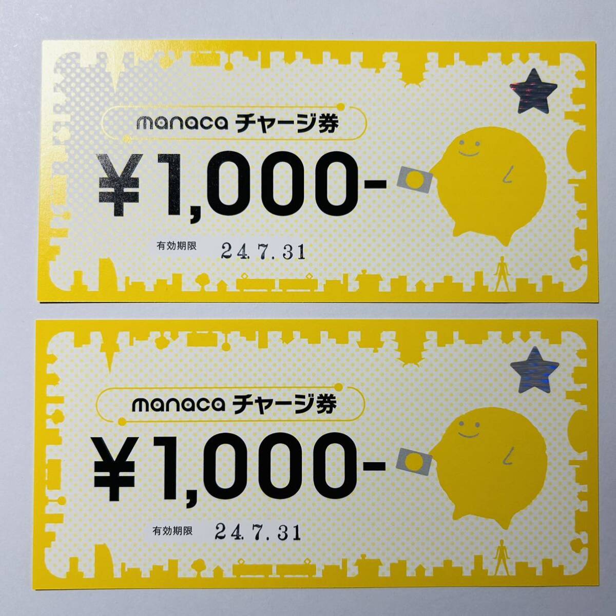送料無料！ manaca チャージ券 2000円分 名鉄 名古屋鉄道の画像1