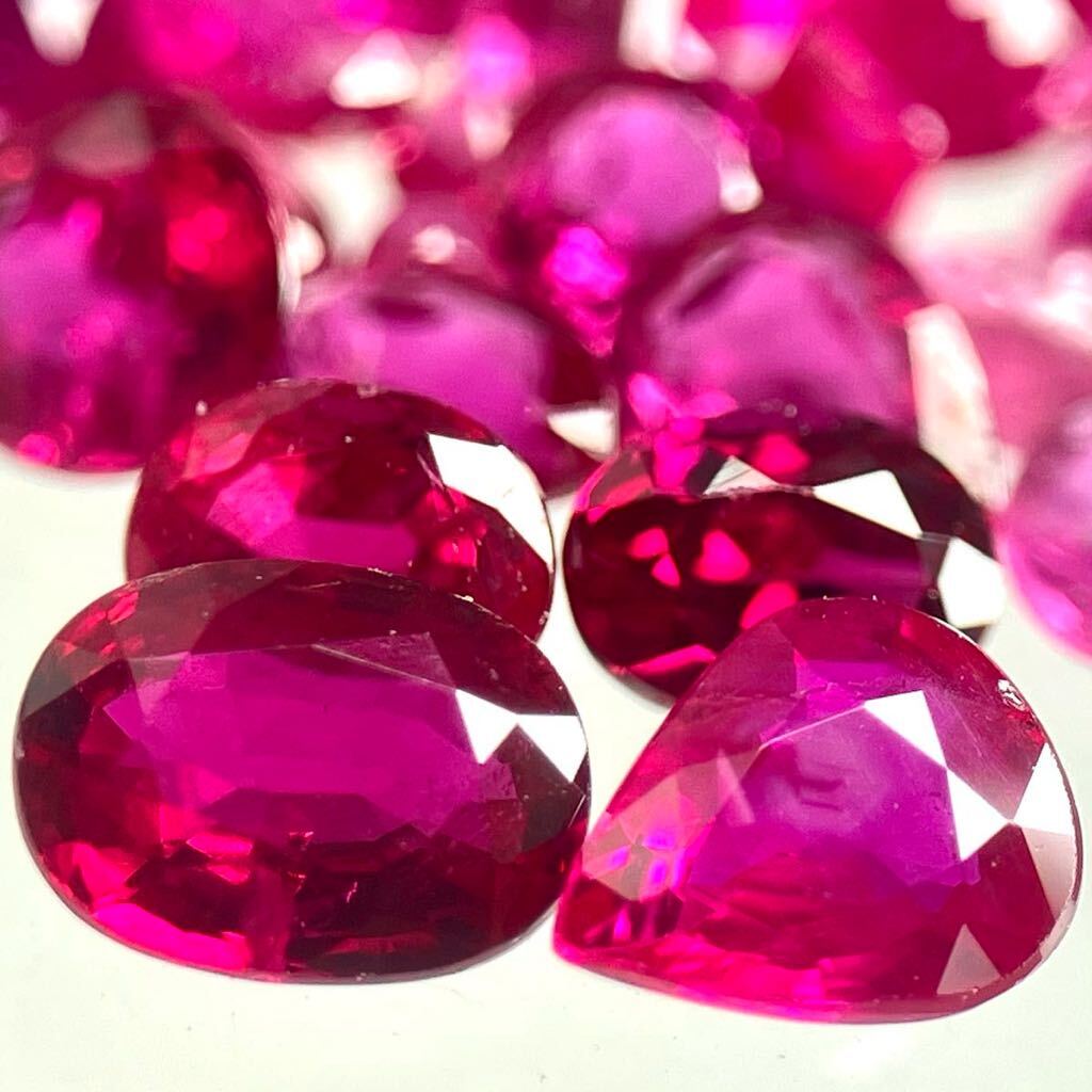 ［天然ルビーおまとめ］ A 20ct 裸石 宝石 コランダム corundum jewelry ジュエリー ruby 紅玉 DD5 ④の画像1
