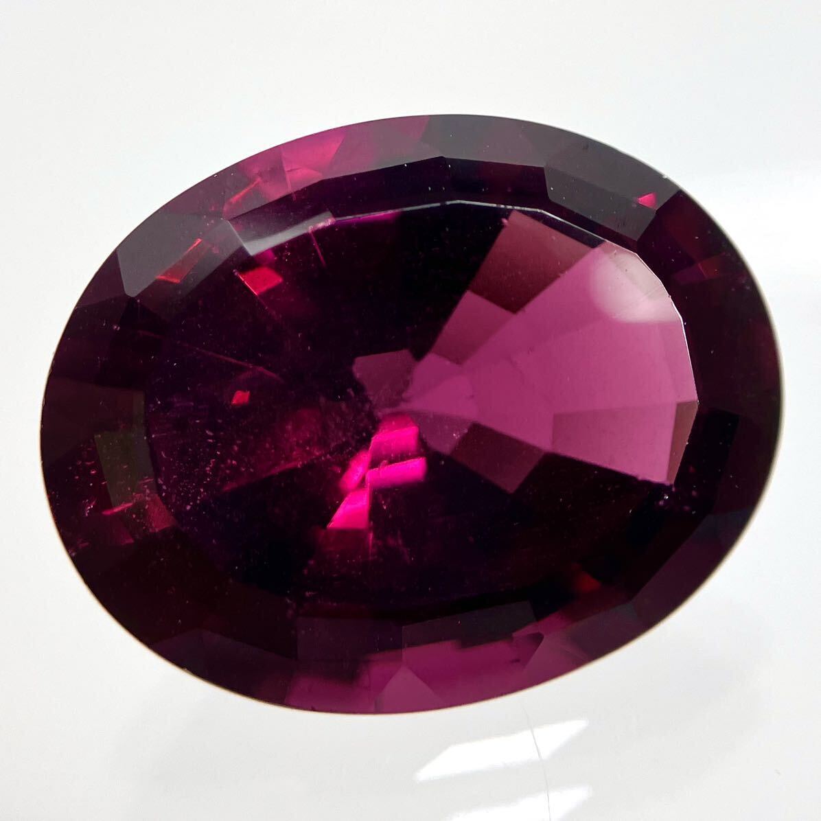 8ctUP!!［天然ロードライトガーネット8.306ct］a 約14.3×11.3mm ルース 裸石 garnet ソーティング付き 宝石 ジュエリー BJ1 テEA5 S_画像1