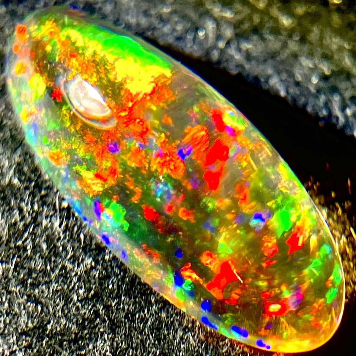 遊色効果抜群!!［天然オパール1.100ct］A 11.7×5.0mm ルース 裸石 opal 宝石 ジュエリー jewerly _画像3