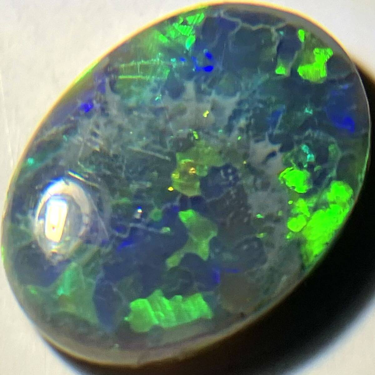 遊色効果!!［天然ブラックオパール1.614ct］A 11.0×8.0mm ルース 裸石 black opal 宝石 ジュエリー jewerly DC0/DH0 テEB0_画像2