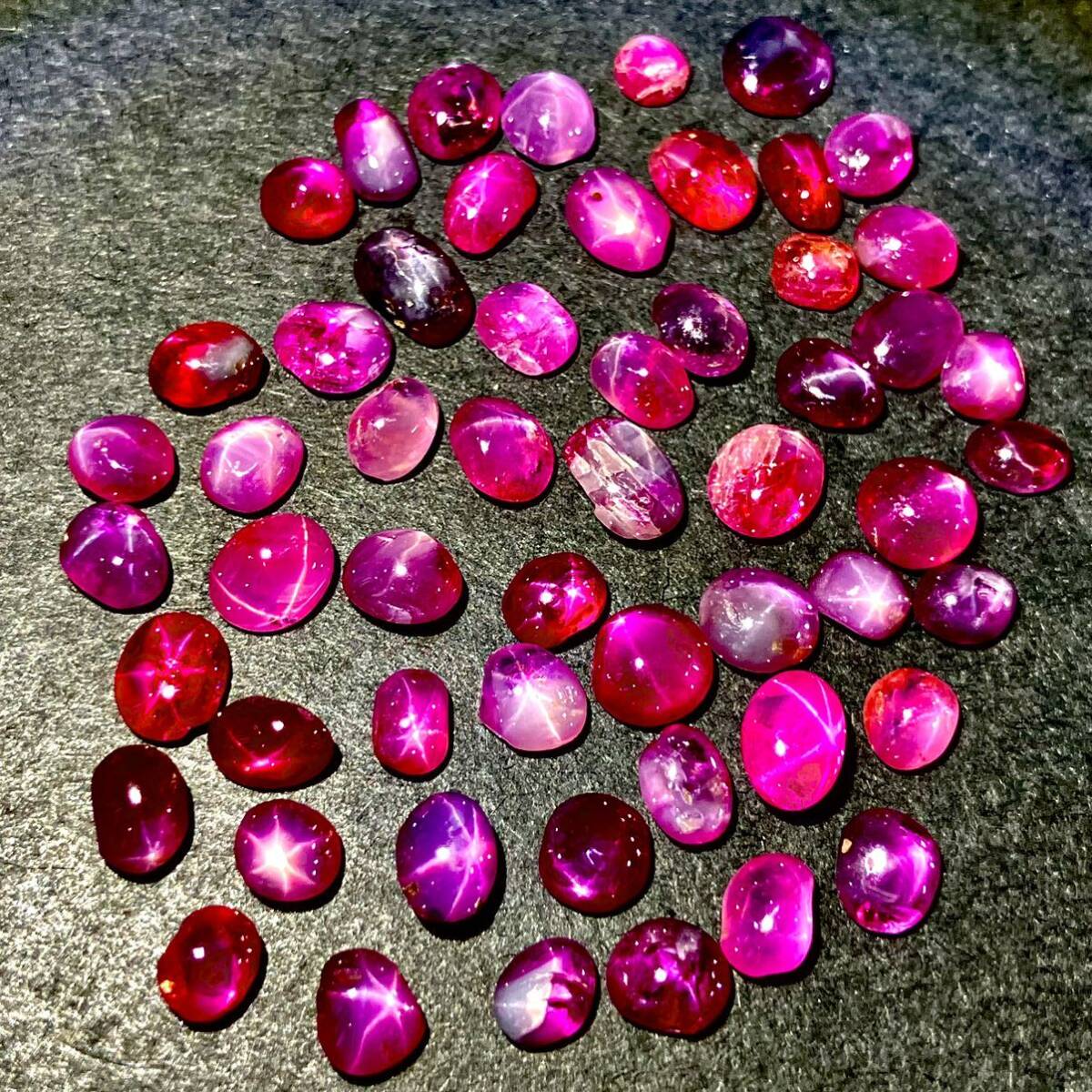 大量!!［天然スタールビーおまとめ20ct］A ルース 裸石 star ruby jewelry コランダム 宝石 ジュエリー スター効果の画像6