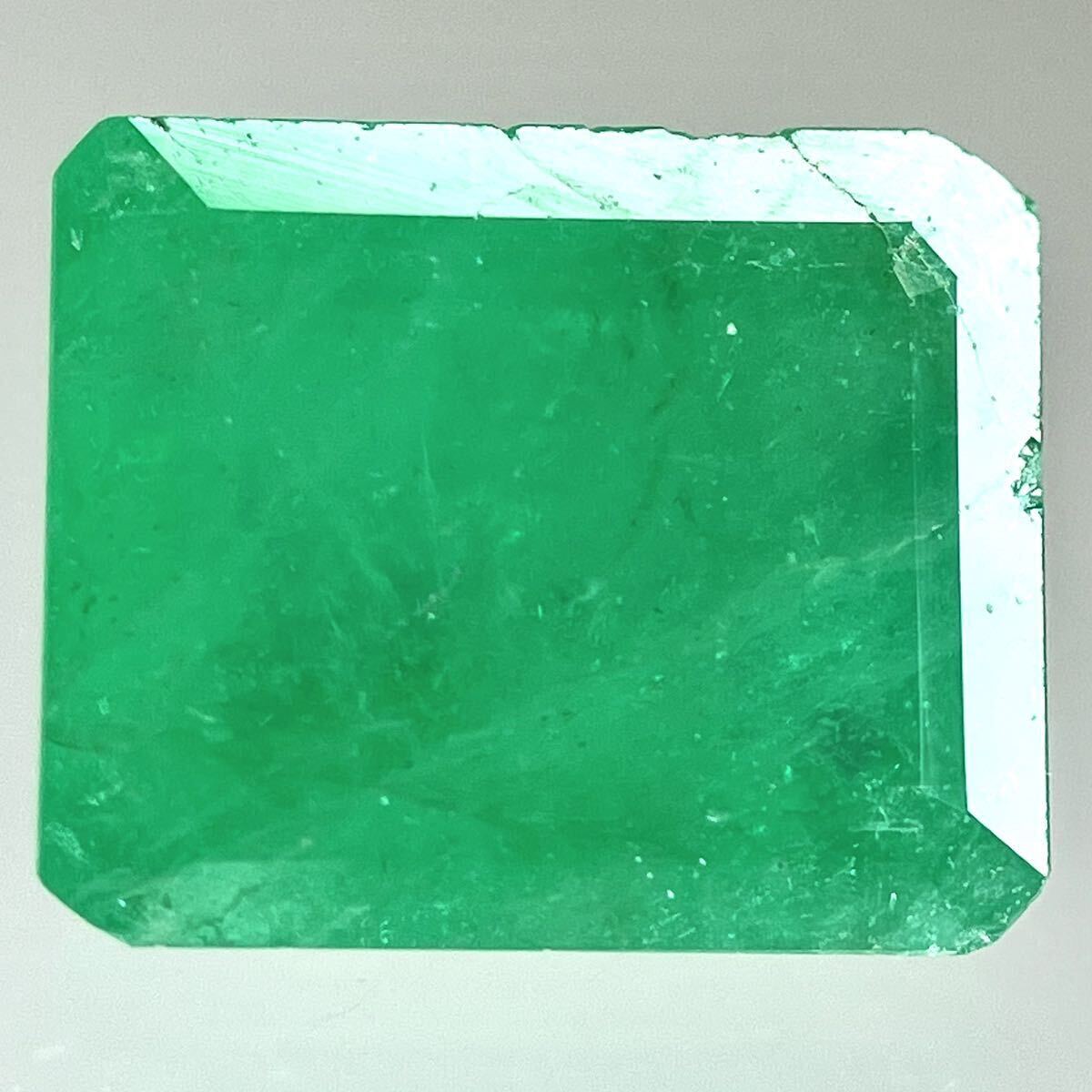 1ctUP!!［天然エメラルド1.027ct］A 約6.2×5.1mmソーティング付 ルース 裸石 宝石 ジュエリー emerald ベリル beryl テEA0の画像1