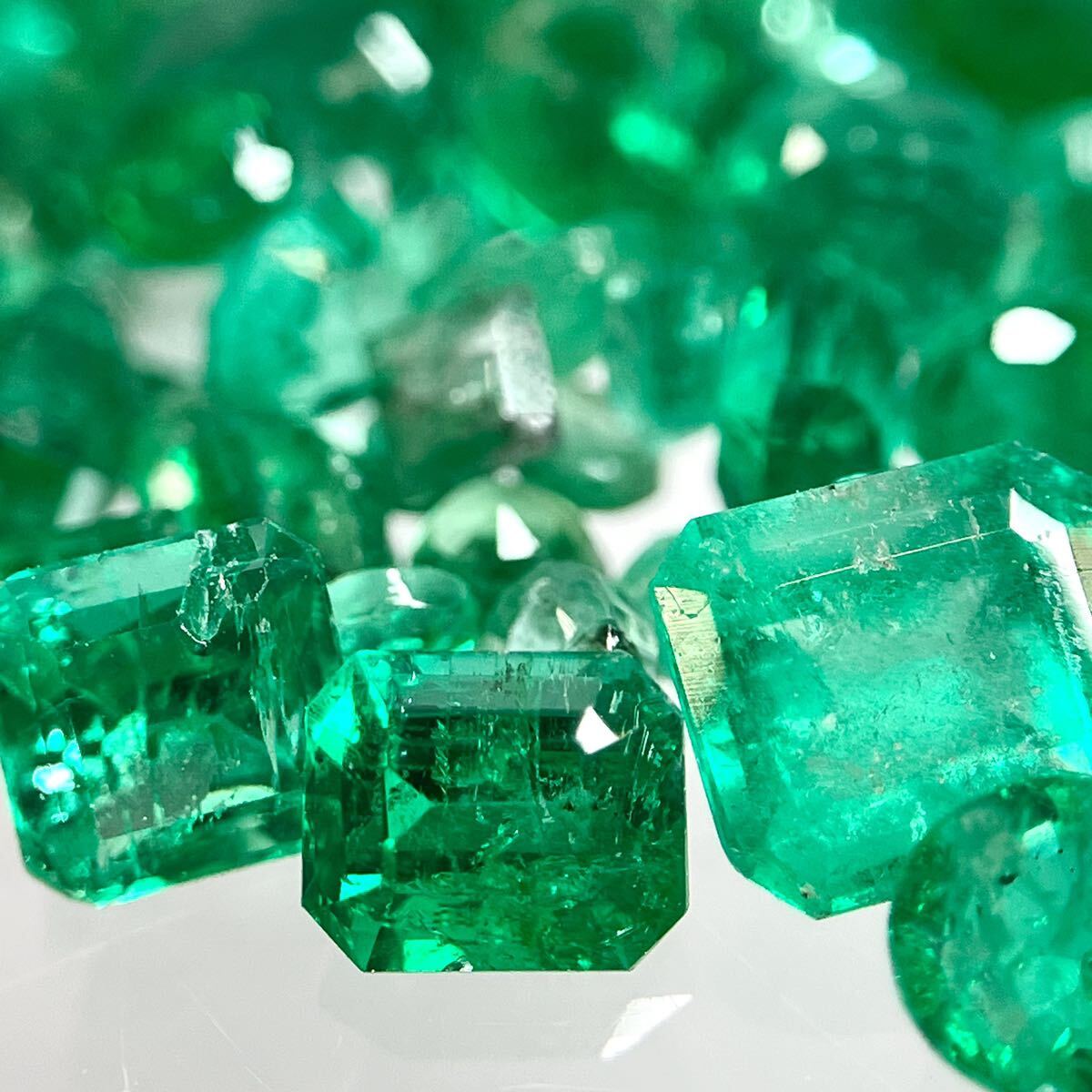 ［天然エメラルドおまとめ］ A 20ct 裸石 宝石 emerald ベリル jewelry ジュエリー beryl DD5 ②Sの画像2