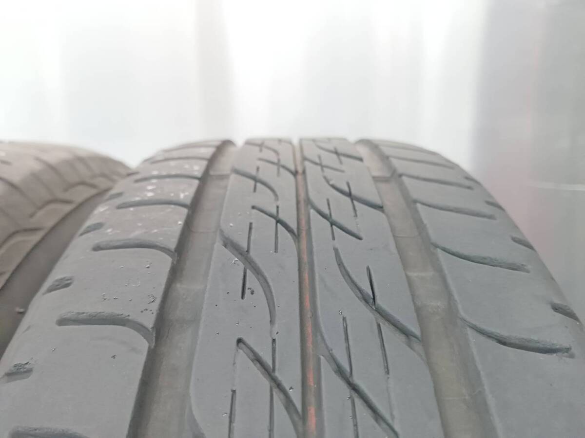 ★7.5-8分山★20.21年製★ ブリヂストンNEXTRY 155/65R14 ダイハツ純正ホイール 14×4.5J +45 4H-100 4本セット 再塗装品 E653の画像10