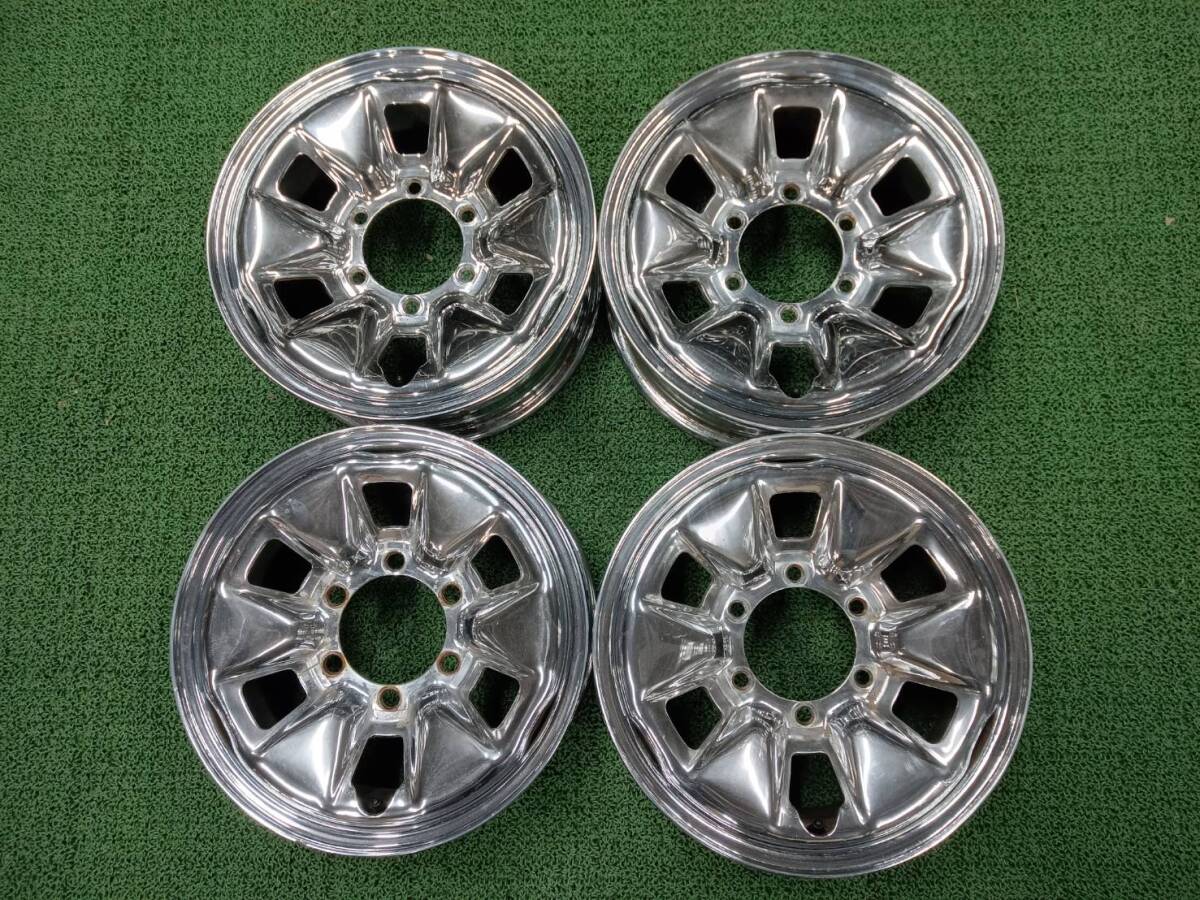 ☆希少品☆ トヨタ 100系ハイエース純正メッキスチールホイール 15×6J +30 6H-139.7 4本セット タイヤ、ホイール